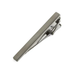 Brushed Straight Gun Metal Tie Bar - Image 3