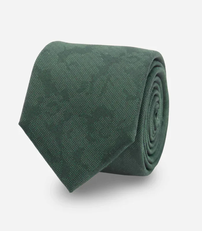 Refinado Floral Tie - Hunter Green, Skinny