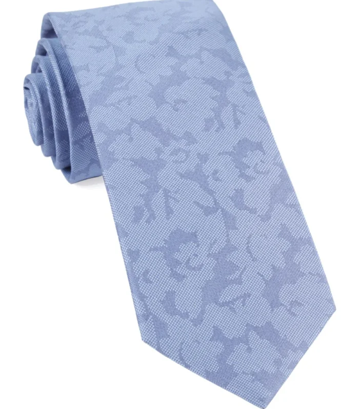 Refinado Floral Tie - Periwinkle, Skinny
