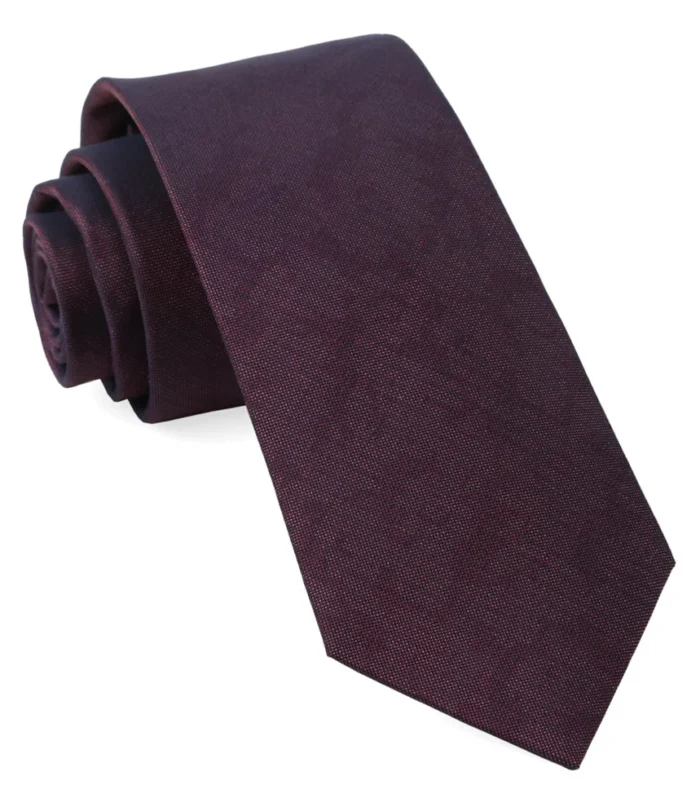 Refinado Floral Tie - Wine, Skinny