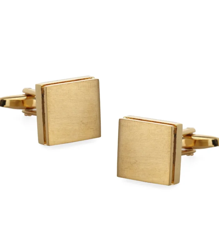 Textured Sweep Gold Cufflinks