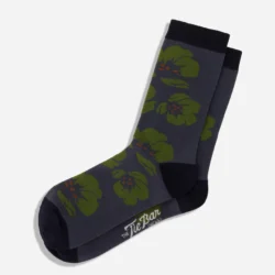 Ashland Floral Denim Blue Dress Socks