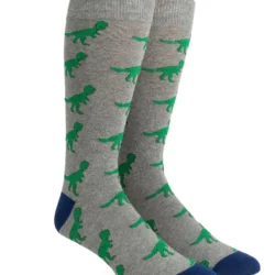 Dinosaurs Grey Dress Socks